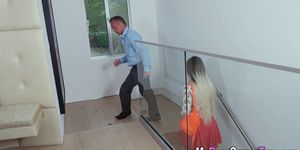 Teen au pair bangs geezer