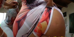 Busty fat ass slut teases