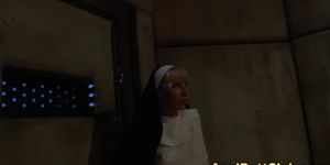 Lesbian nuns toy asses