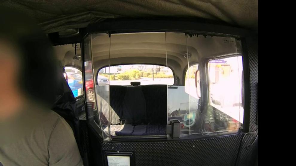 Busty nurse pussy fucked in cab