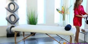 Horny masseuse gives perfect massage with sex