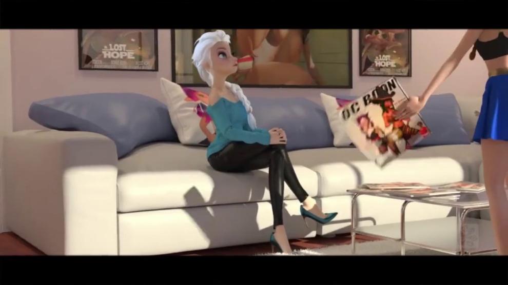 Elsa from Frozen Rides FAT Dildo and