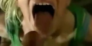 She loves cum and swallows when she gets a chance