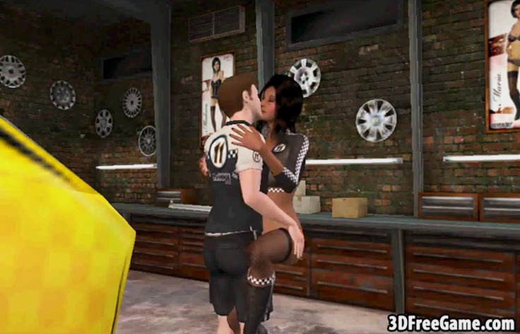Sexy 3D brunette toon babe in stockings gets fucked