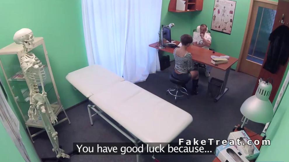 Doctor fucks petite patient in fake hospital