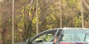 Doggystyle drilled stepmom enjoys threesome