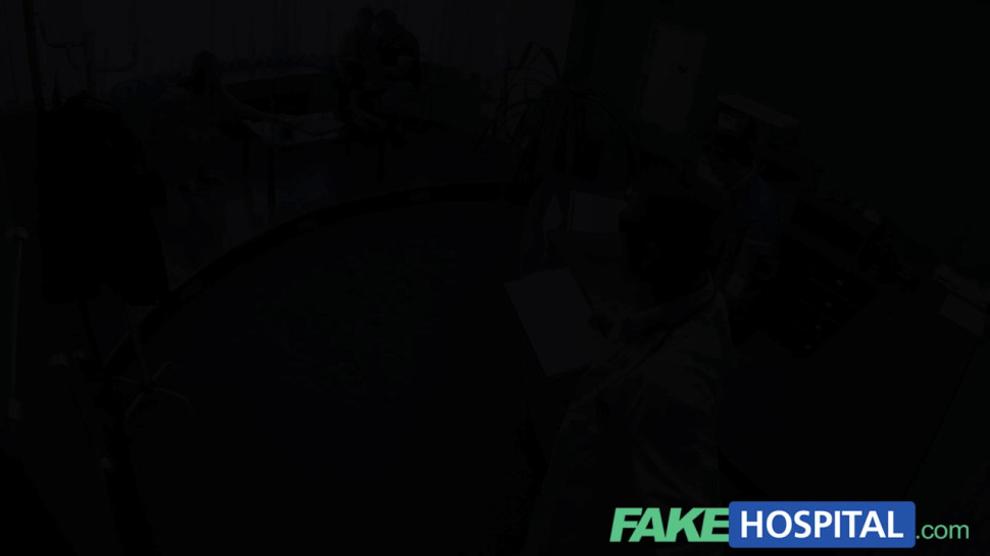 FAKE HOSPITAL - Busty beautiful patient has her big breasts oiled and examined by nympho nurse