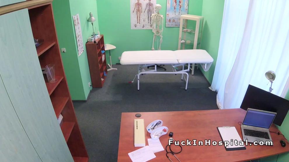 Doctor bangs and licks pale patient