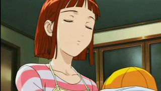 Chesty hentai brunette pussy teased outdoor