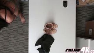 Brutal cop intruding a tight teen pussy for her crimes