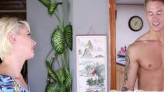 Petite blonde Dani gets a creampie in her pussy
