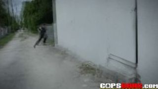Hiden camera recorded how a busty horny MILF sucked a black huge cock in public