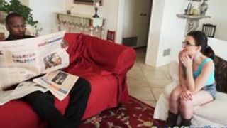 Spex stepdaughter pounded by big black cock
