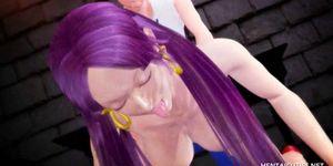 Chesty hentai squirt queen gets banged from behind