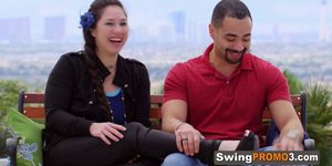Big tits and huge cocks you can find at the red room with swinger couples fucking each other