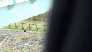 Sporty asian teen piss