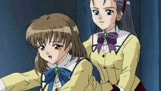 Hentai girl double fucked while in ropes