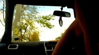 nude girl in car and people can see 4