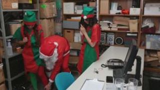 Teen suspects shared licking Santa Claus cock