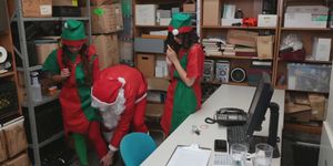 Teen suspects shared licking Santa Claus cock