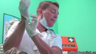 Doctor anal bangs patient and nurse