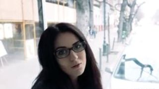 Lovely euro exhibitionist banged in public