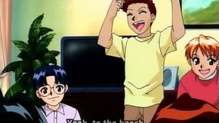 Bigboobs hentai gets massage in the beach