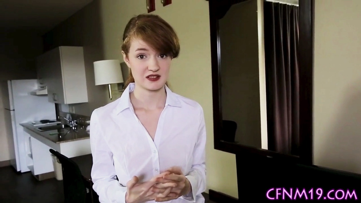 Clothed teen rides cock