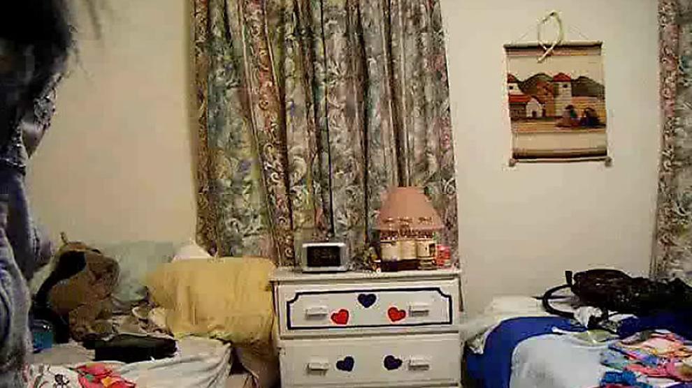 Shy teen strips