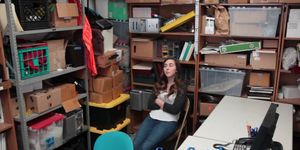 Real shoplifter jizzed on - video 1