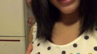 Asian teen rubbing cunt