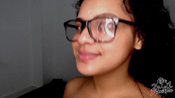 she likes to be recorded while her friend fucks her and he cums on  her face Diana Marquez