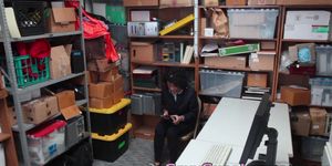Slutty thief gets cumshot