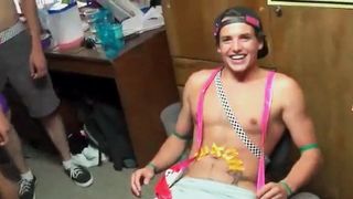 Horny students having a sex party in dorm rooms