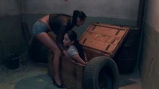 Restrained sub gets punished by mistress