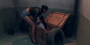 Restrained sub gets punished by mistress