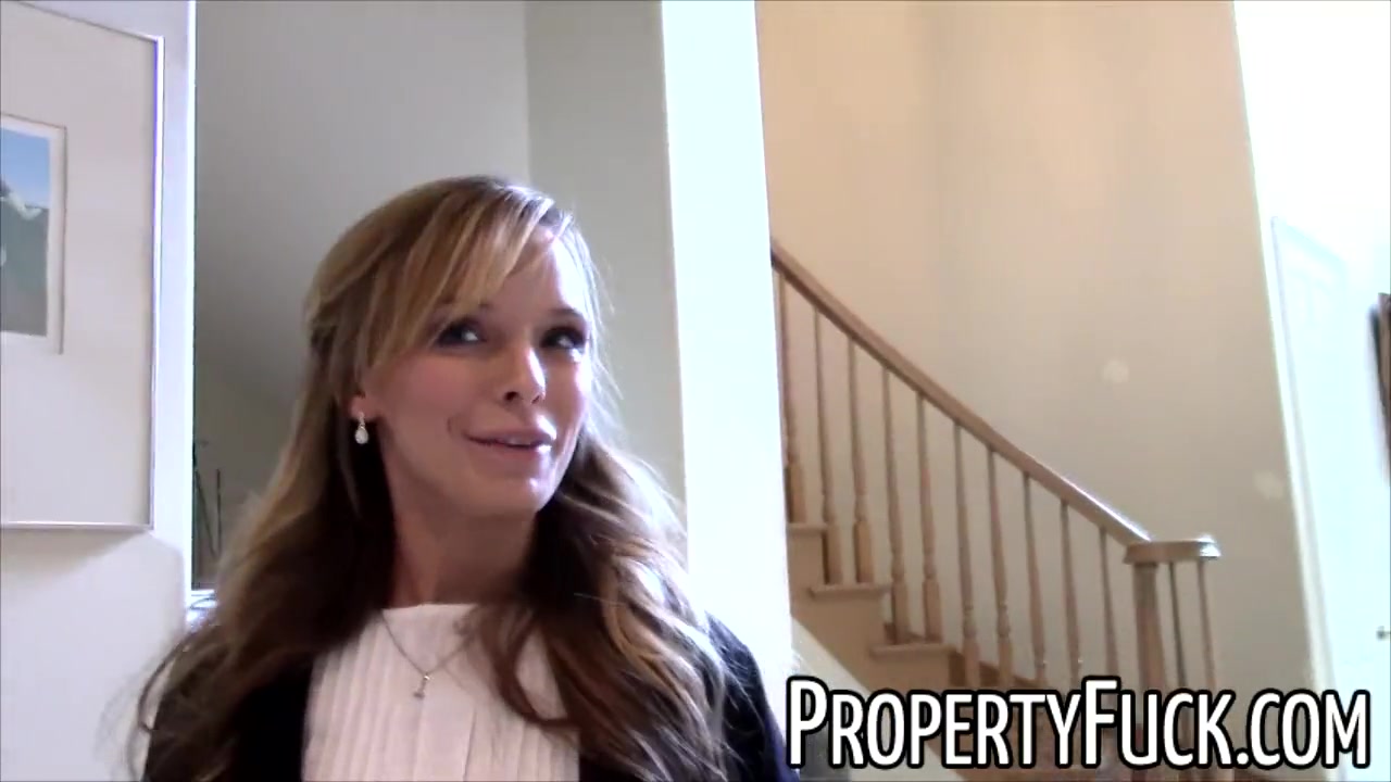 Hot real estate agent fucks perv with camera