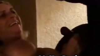 Blonde granny loves taking big black cocks