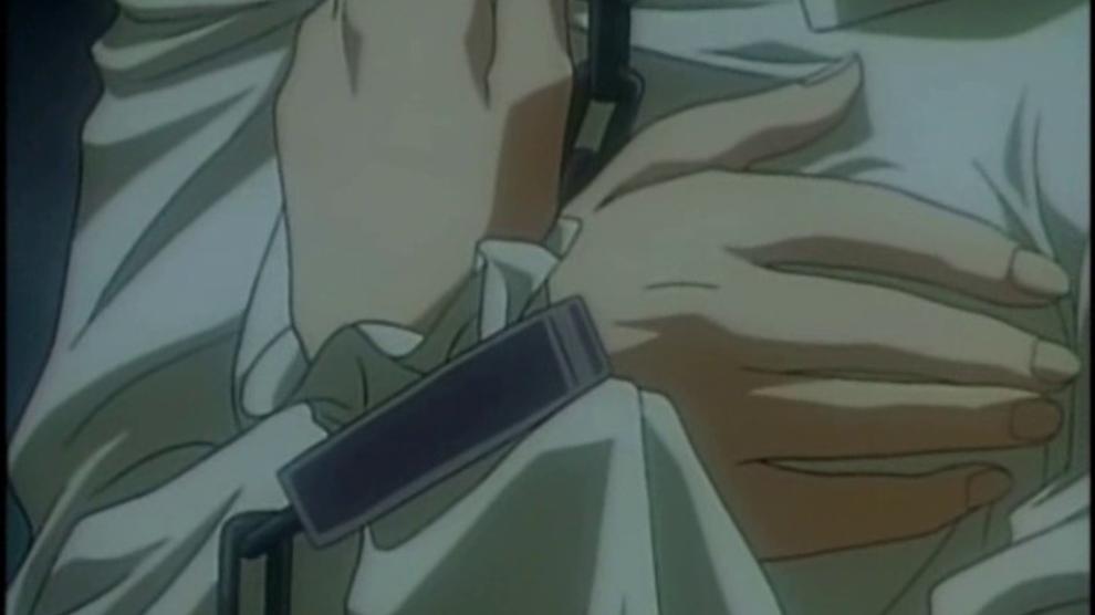 Captive anime gets squeezed her big tits