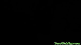 EUROPICKUPS - Close up Brit babe riding guys cock outside