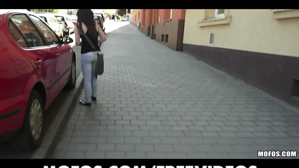 Public Pickups - Sexy young Czech redhead is paid to strip