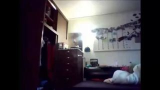Hairy Teen fucking herself live on the webcam