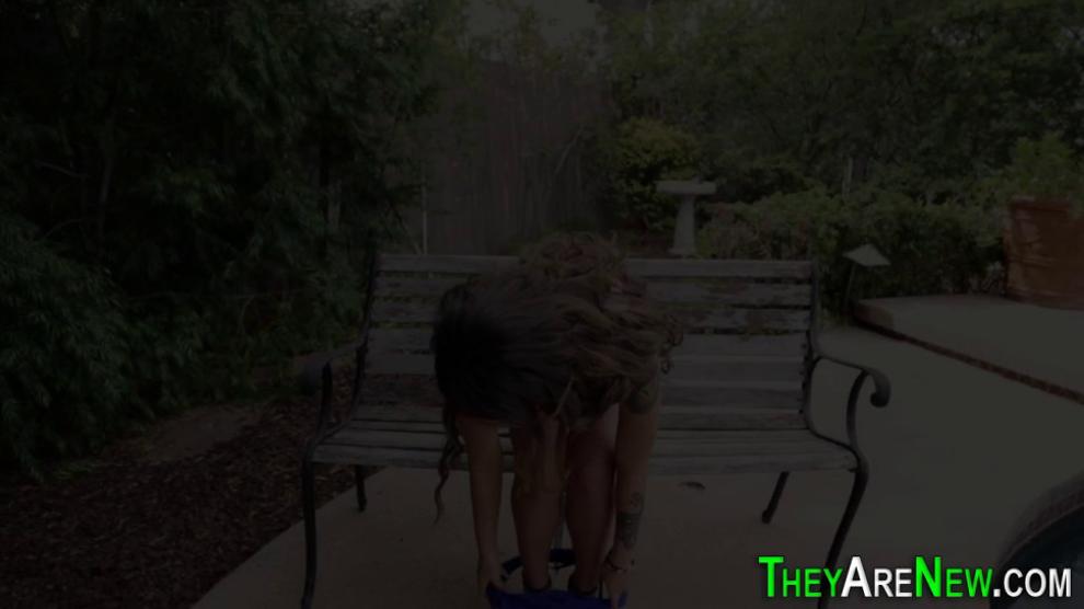 Cute teenager takes facial