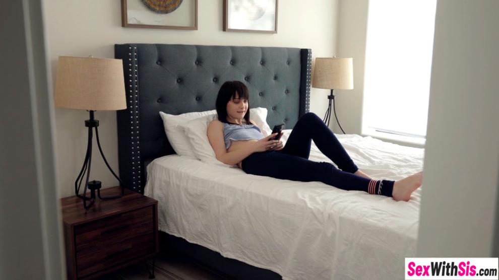 Teen stepsister demands to see stepbros big hard cock (Nala Nova)