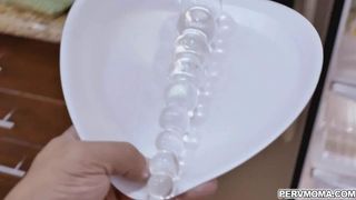 Stepsons helping hand and helping cock to stepmoms pussy