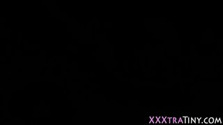 Tiny teen throating cock