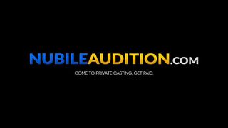 NUBILE AUDITION - Teen drilled rough missionary during her casting show