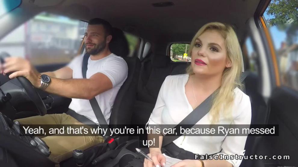 Very hot busty examiner bangs in car