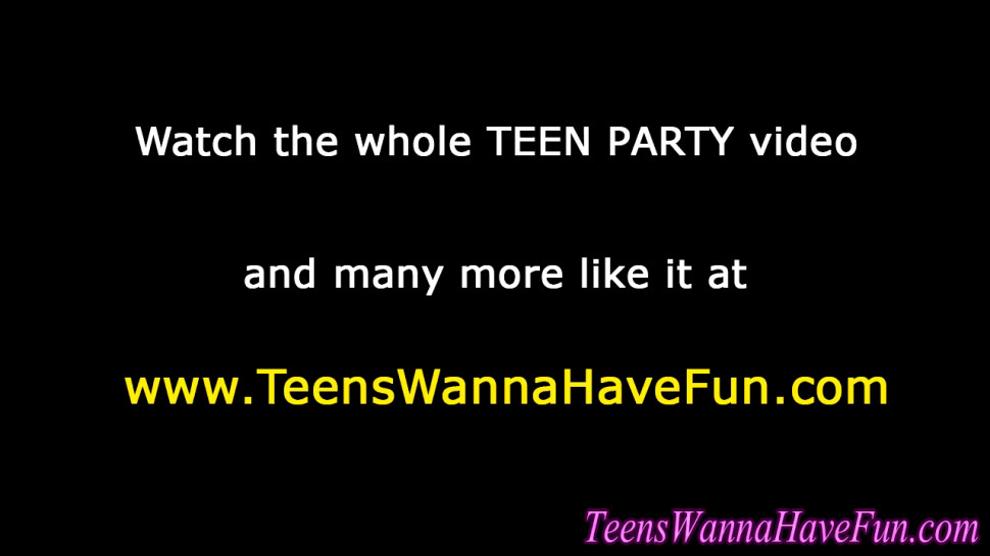Three teens share cock - video 1