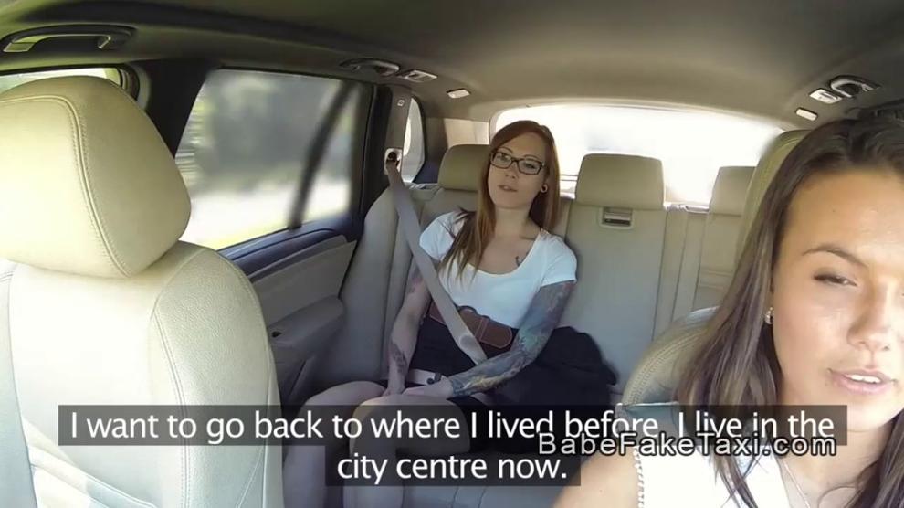 Female fake taxi driver has lesbian action
